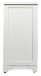 Wooden 3 Draw Lattice Mirrored Cabinet-abc