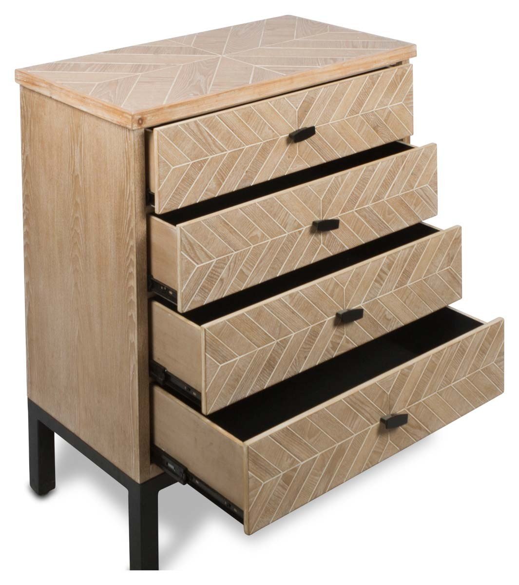 Kensington Wood and Metal 4 Draw unit-abc