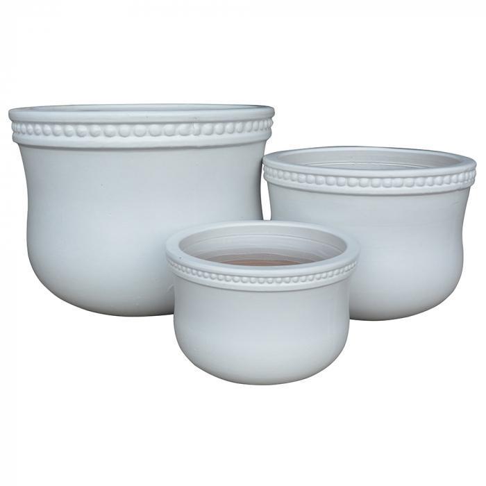 Patar Planter Set/3 White-abc