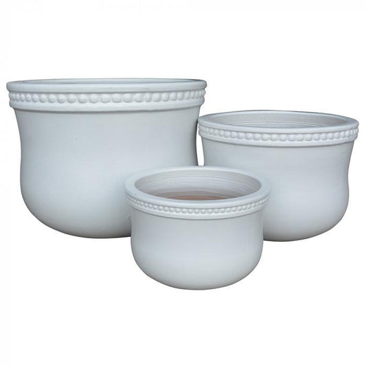 Patar Planter Set/3 White-abc