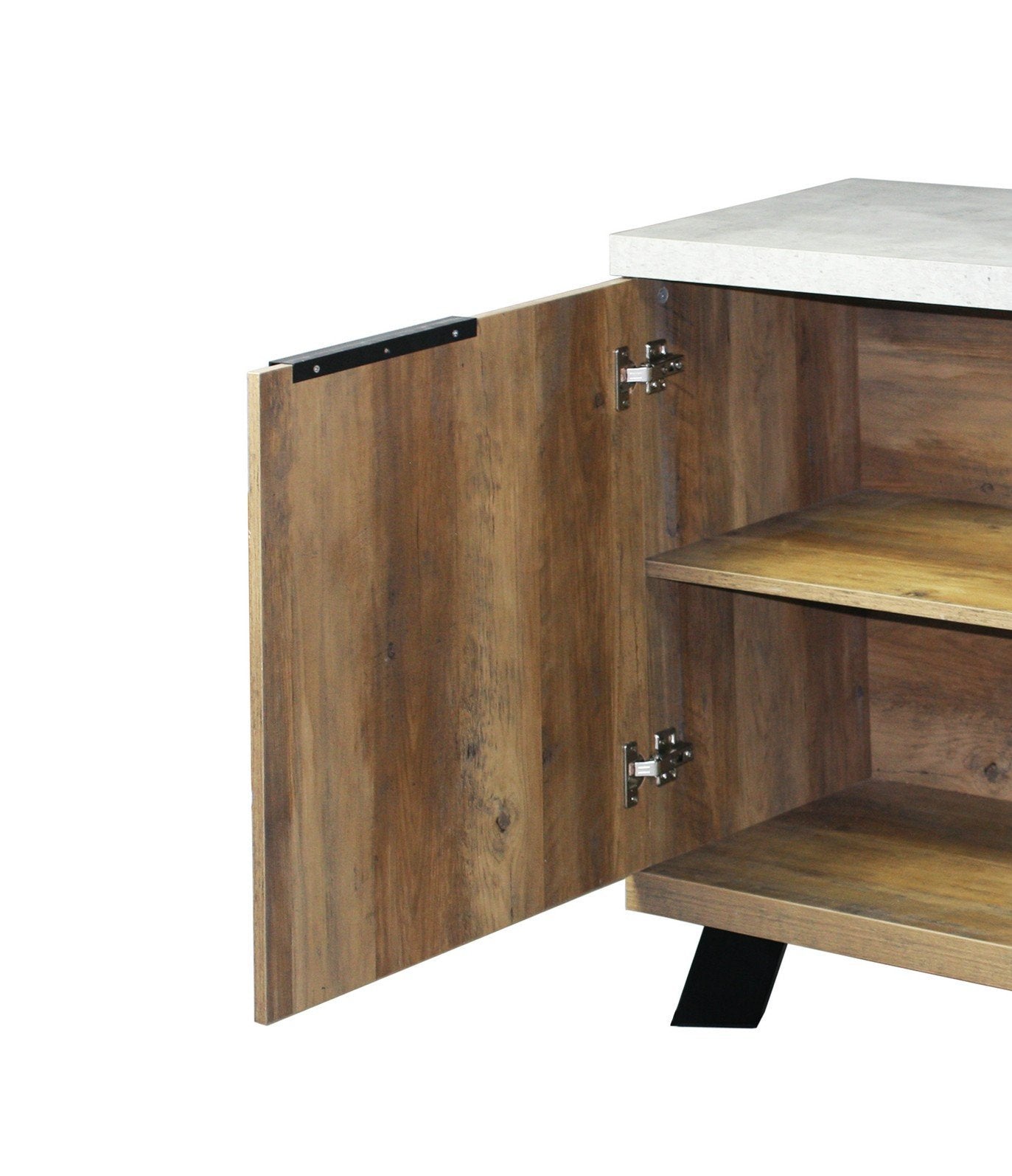 Atlanta Wood/Concrete Look Sideboard - Natural-abc