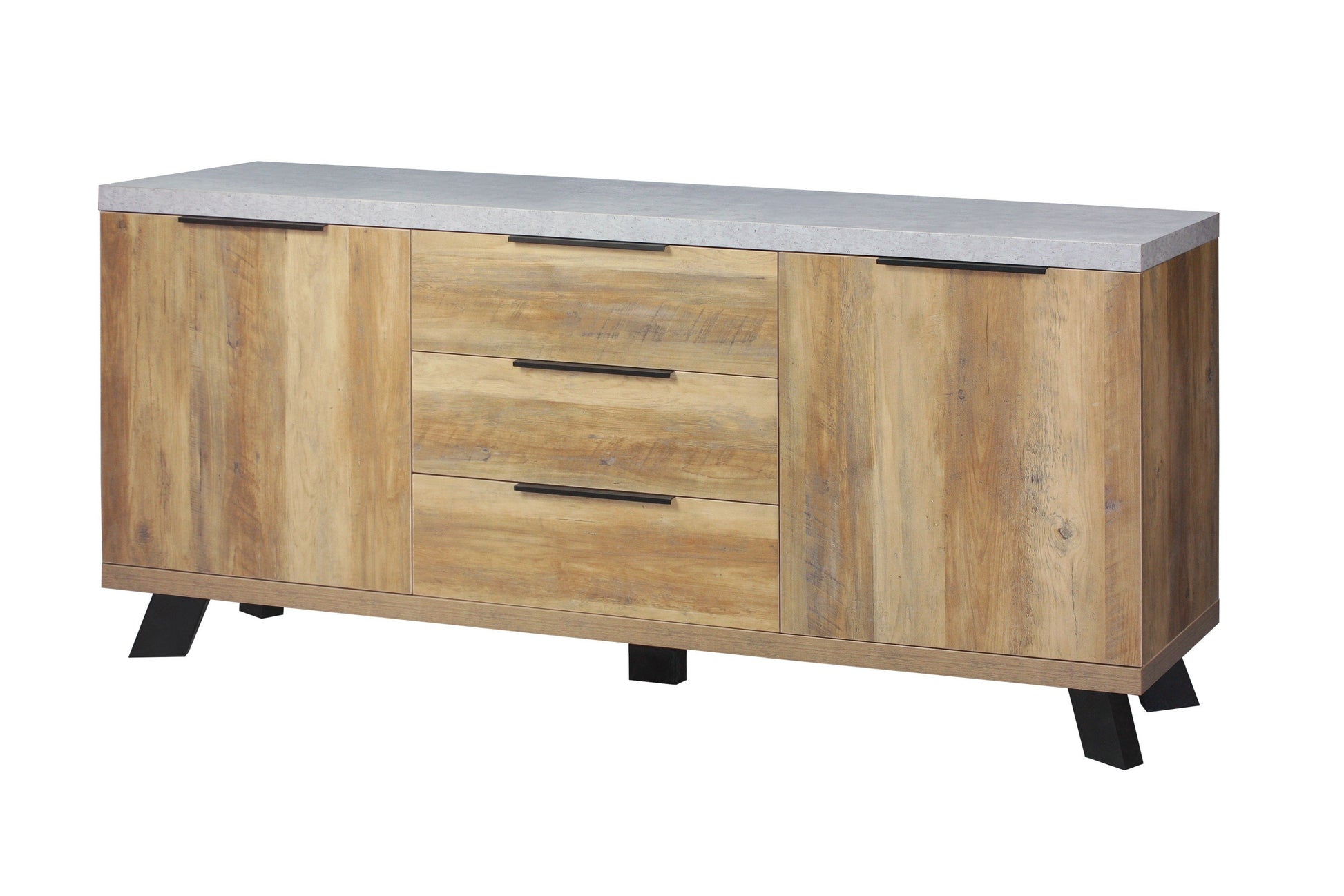 Atlanta Wood/Concrete Look Sideboard - Natural-abc