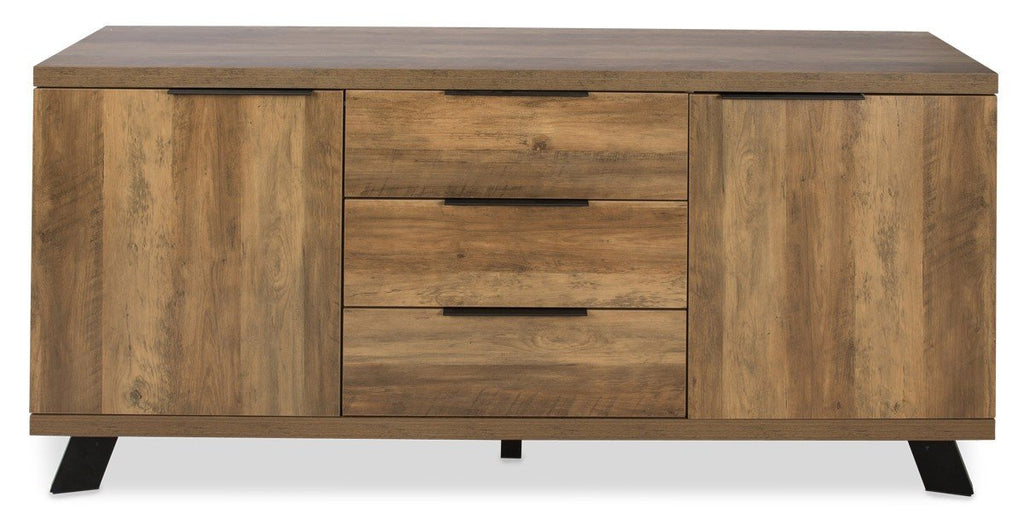 Atlanta Wood/Concrete Look Sideboard - Natural Veneer-abc