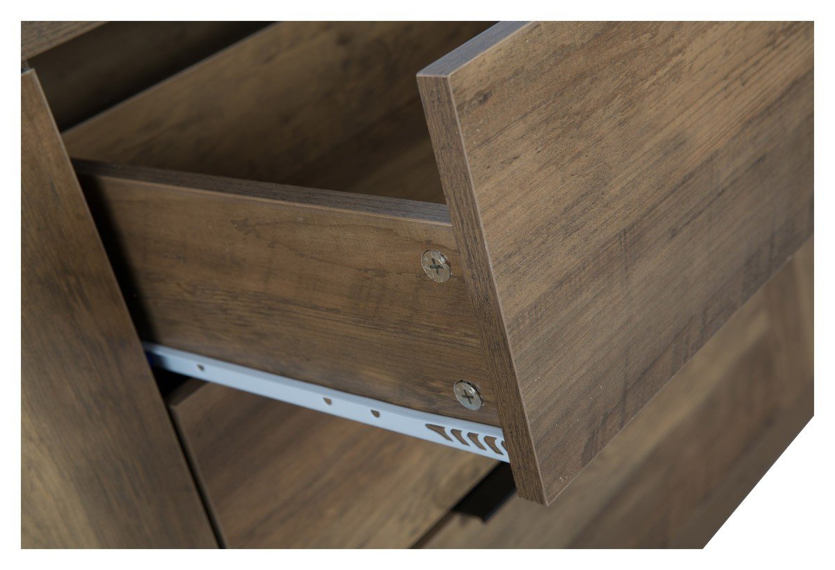 Atlanta Wood/Concrete Look Sideboard - Natural Veneer-abc