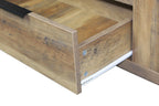 Atlanta Wood/Concrete Look Entertainment Unit - Natural-abc