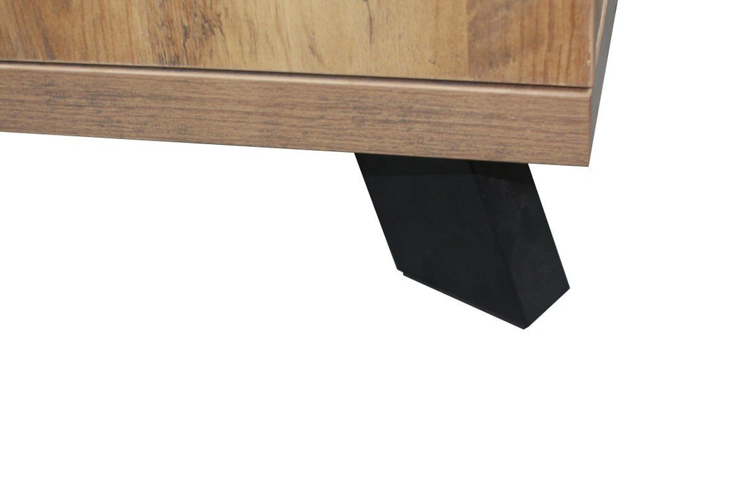 Atlanta Wood/Concrete Look Entertainment Unit - Natural-abc