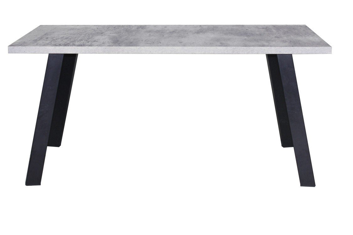 Atlanta Concrete Look Dining Table with Metal Legs-abc