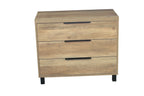 Atlanta Wood Look Three Drawer Dresser - Natural-abc