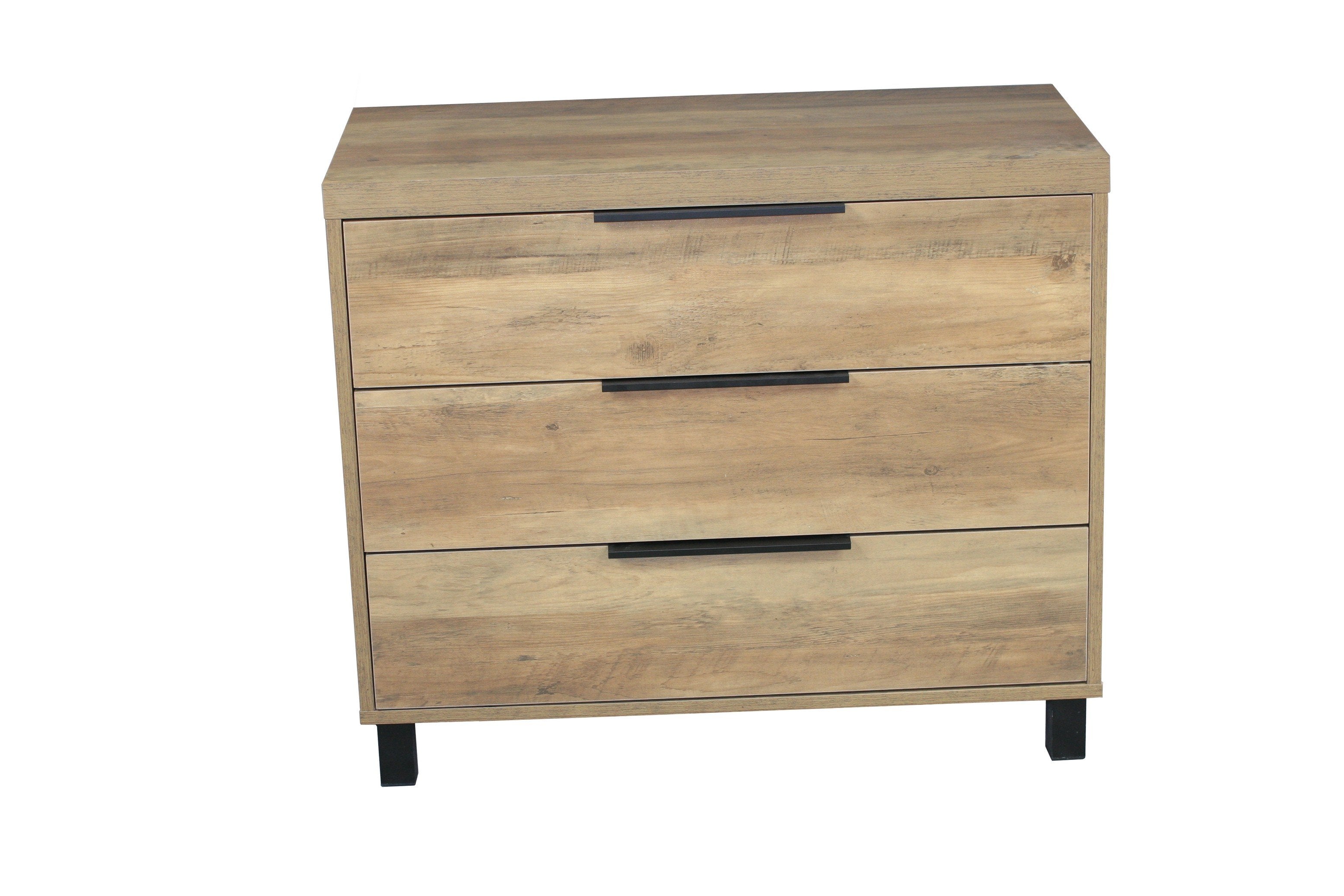 Atlanta Wood Look Three Drawer Dresser - Natural-abc