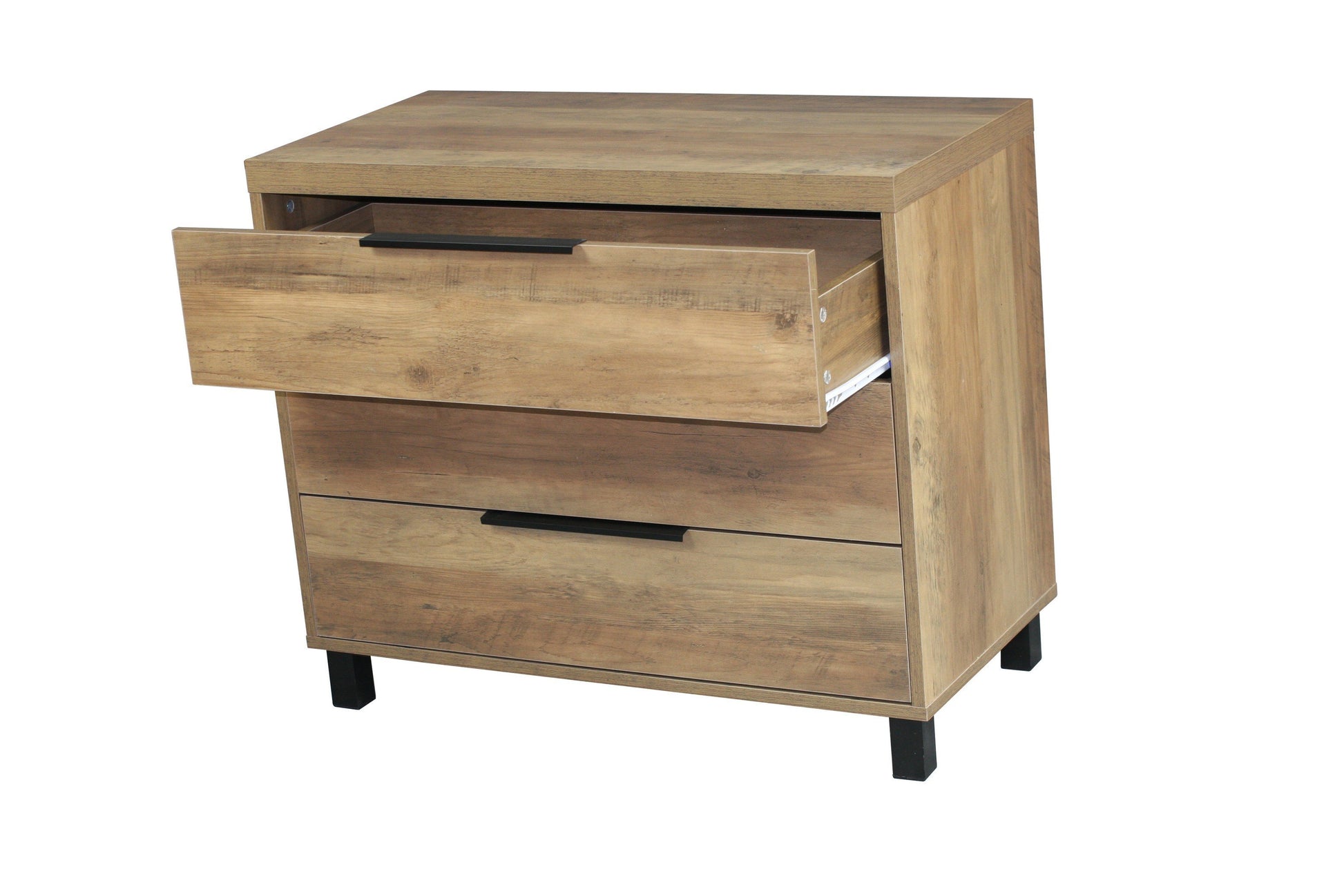 Atlanta Wood Look Three Drawer Dresser - Natural-abc