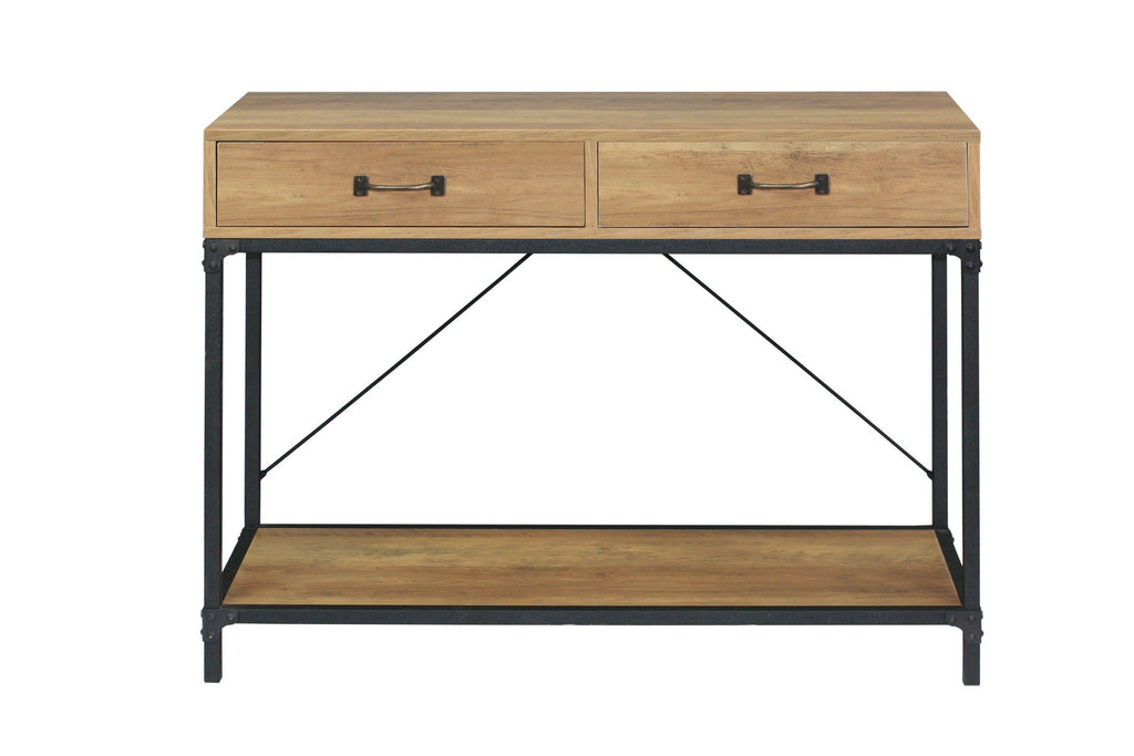 Soho Console Table with Metal Legs - Natural-abc