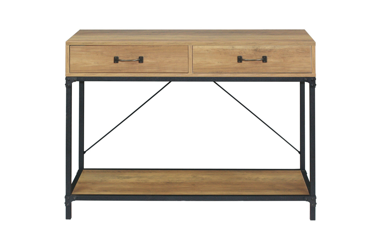 Soho Console Table with Metal Legs - Natural-abc