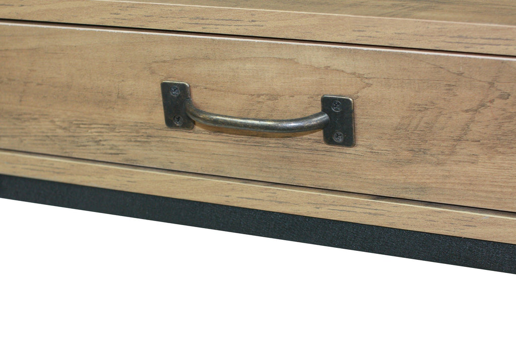Soho Console Table with Metal Legs - Natural-abc