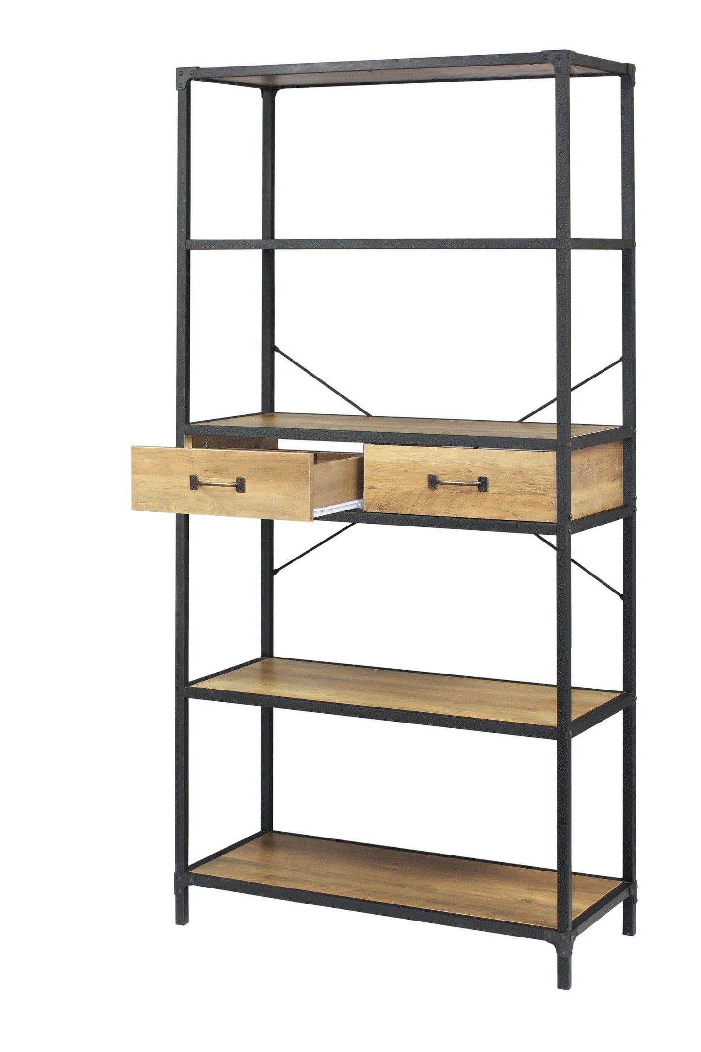 Soho Two Drawer Shelving Unit - Natural-abc