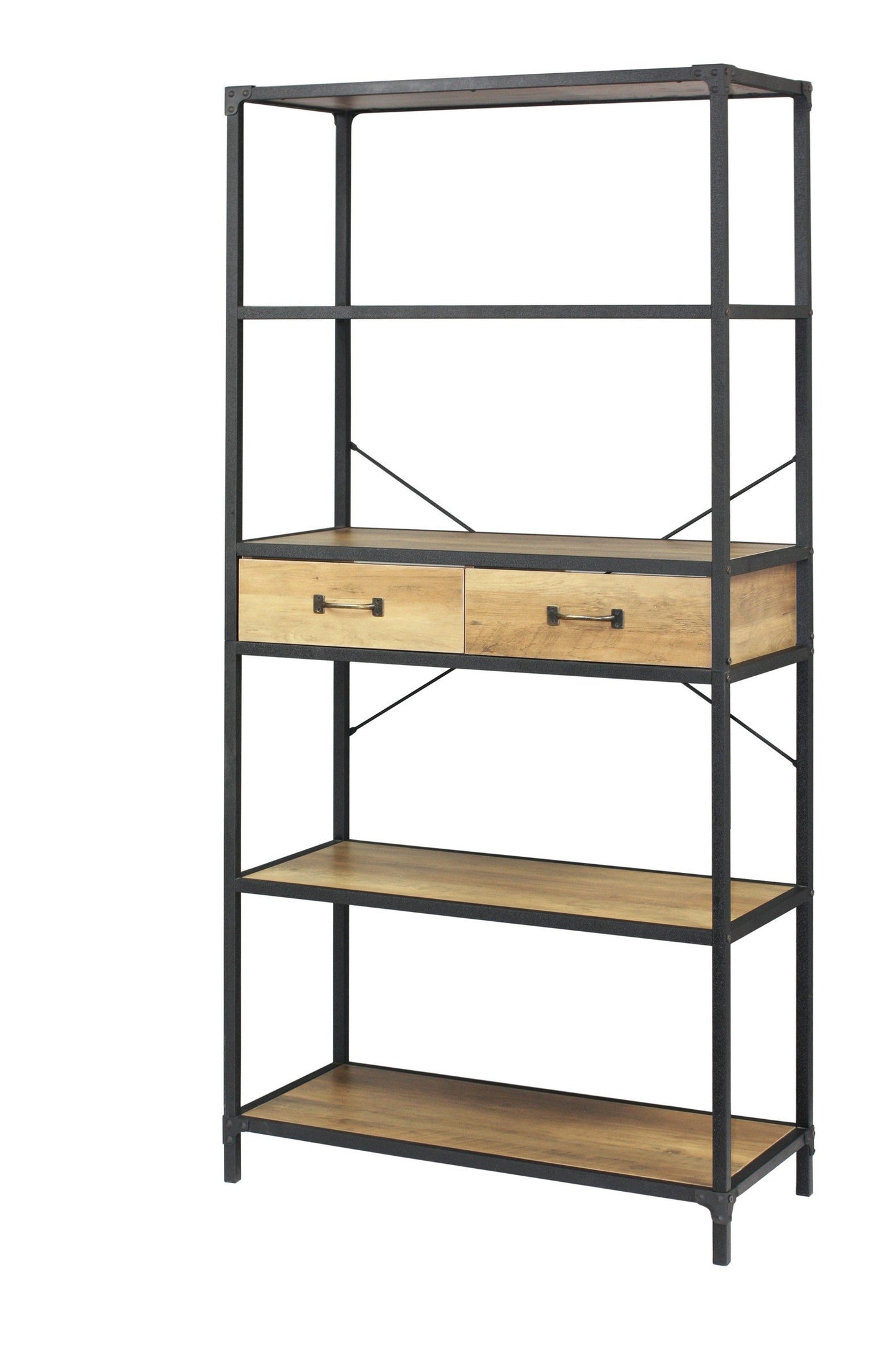 Soho Two Drawer Shelving Unit - Natural-abc