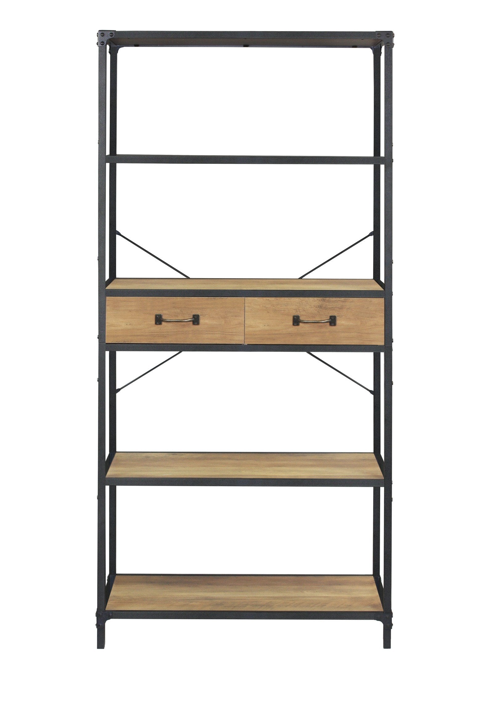 Soho Two Drawer Shelving Unit - Natural-abc