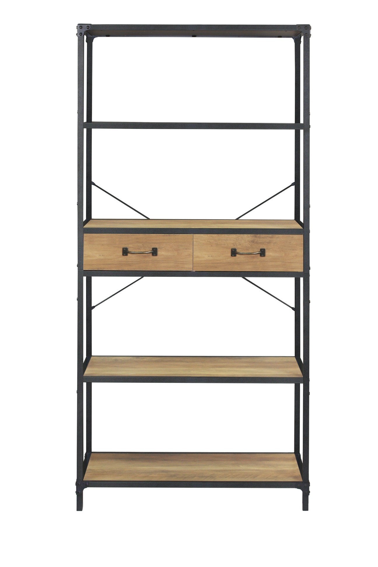 Soho Two Drawer Shelving Unit - Natural-abc