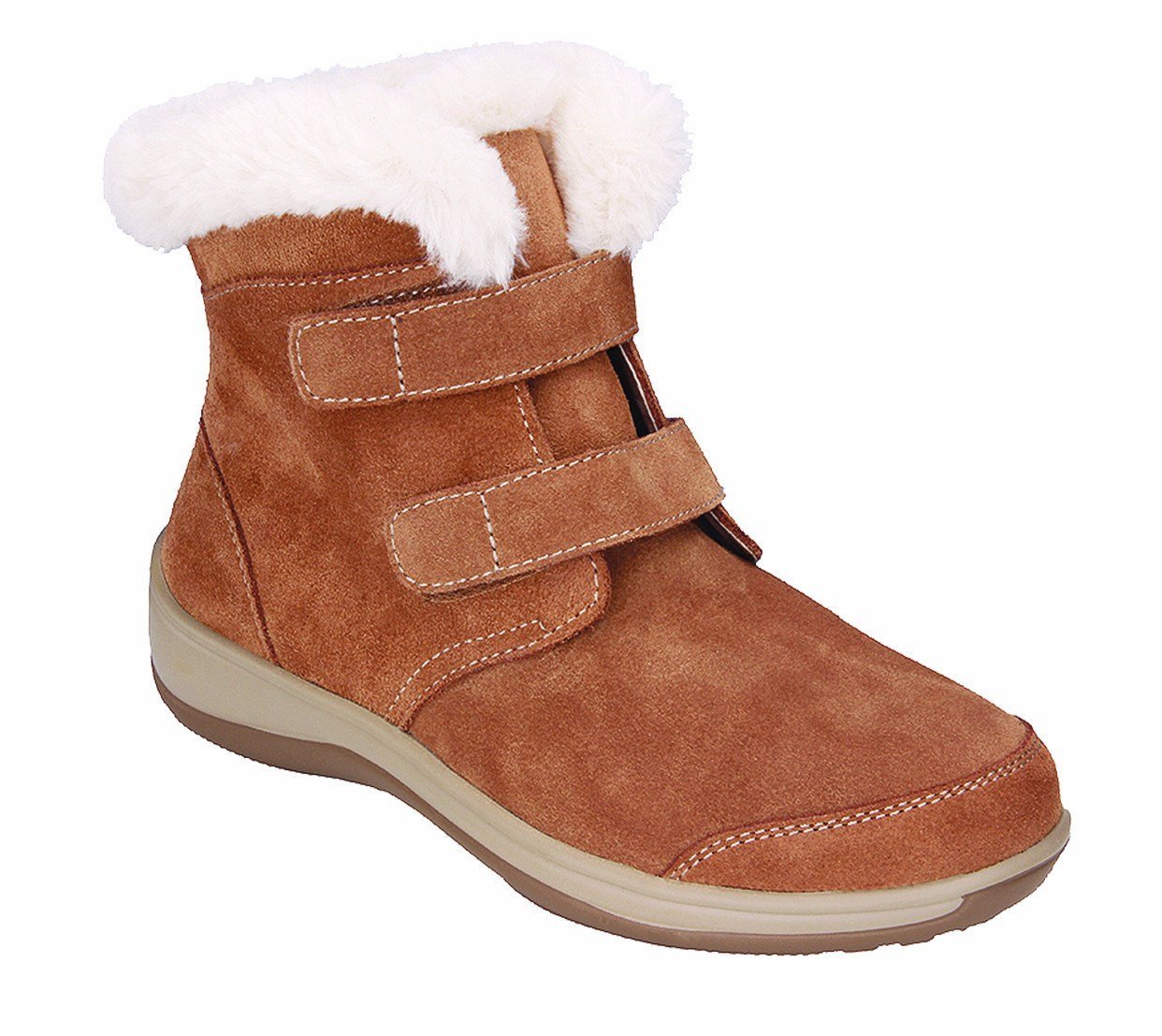 Florence-Camel Women's Boots With Fur-abc