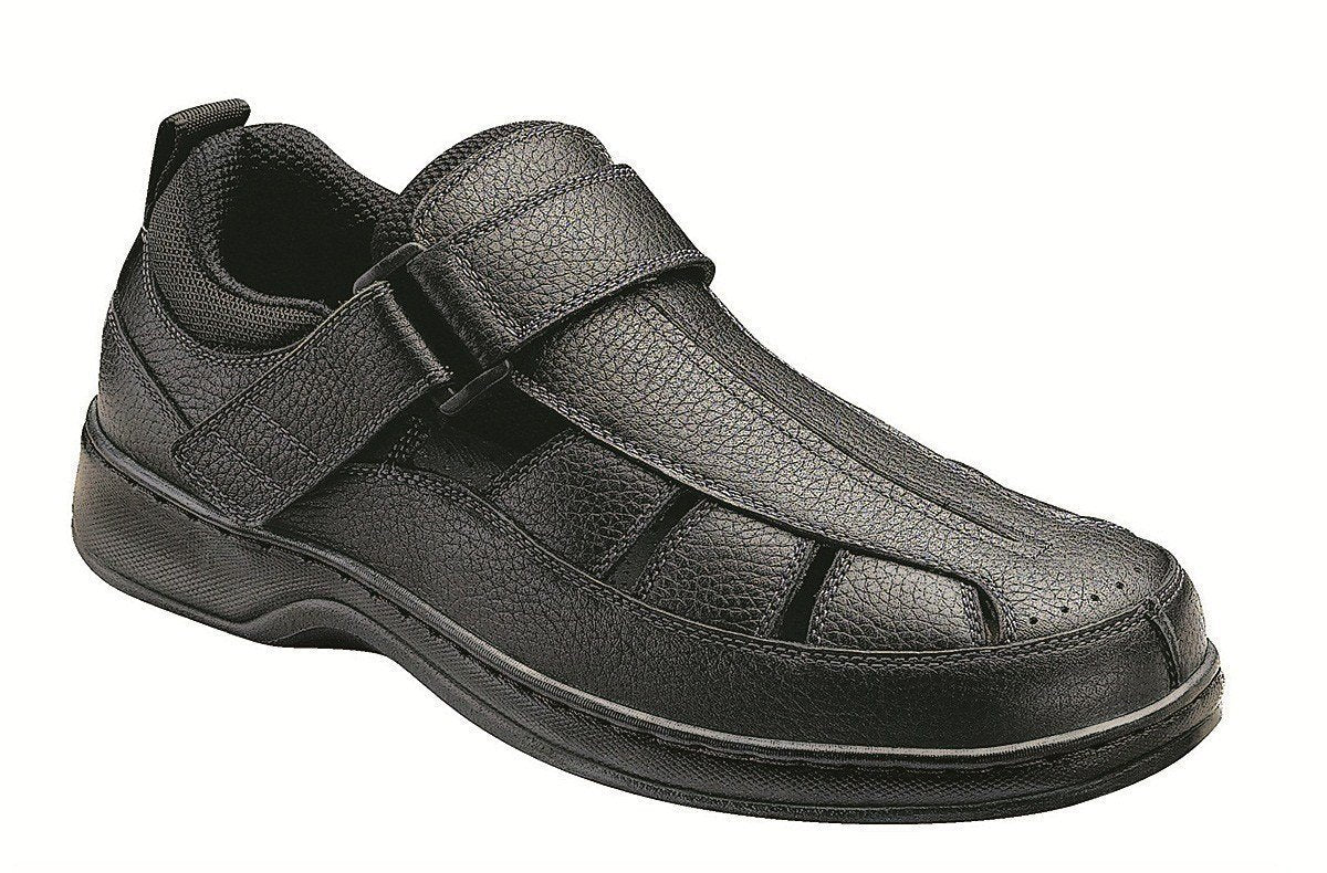 Melbourne - Black Orthotic Sandal-abc