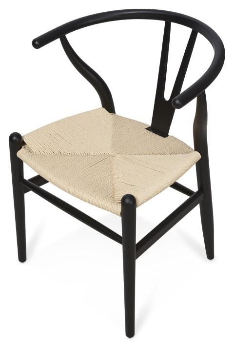 Wishbone Beechwood Chair - Black-abc