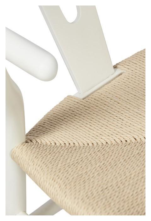 Wishbone Beechwood Chair - White/Natural-abc