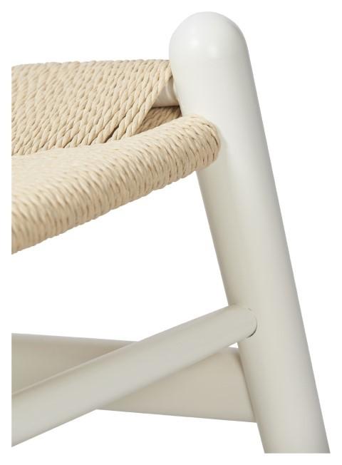 Wishbone Beechwood Chair - White/Natural-abc