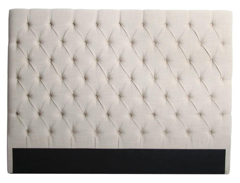 Bed Head w/Buttons-Linen-Queen Size-abc