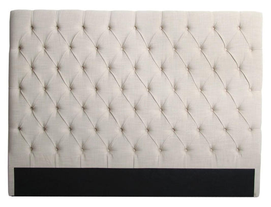 Bed Head w/Buttons-Linen-Queen Size-abc