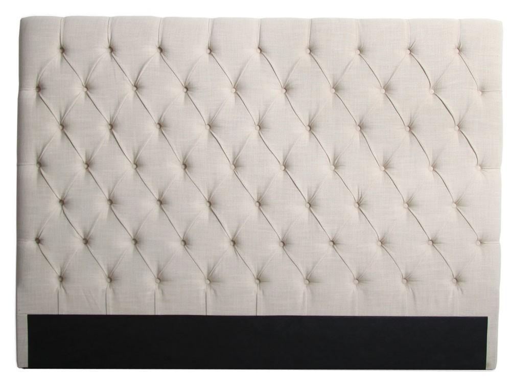 Bed Head w/Buttons-Linen-King Size-abc