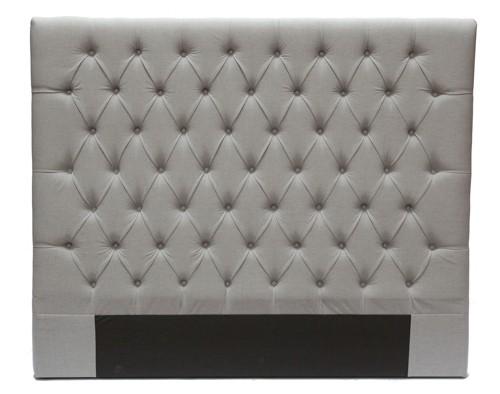 Linen Bed Head with Buttons Queen-abc