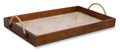 Mavi Wooden Tray with Chevron Pattern and Rattan Handles-abc