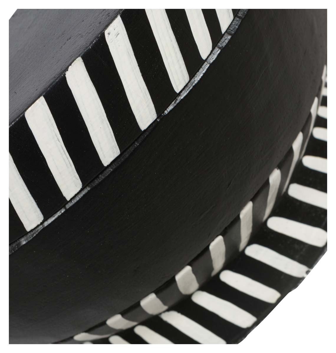 Tali Black and White Wooden Stool-abc