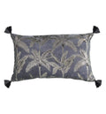 Palm Tassel Metallic Cushion Grey-abc