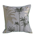 Palm Trees Metallic Cushion Grey-abc