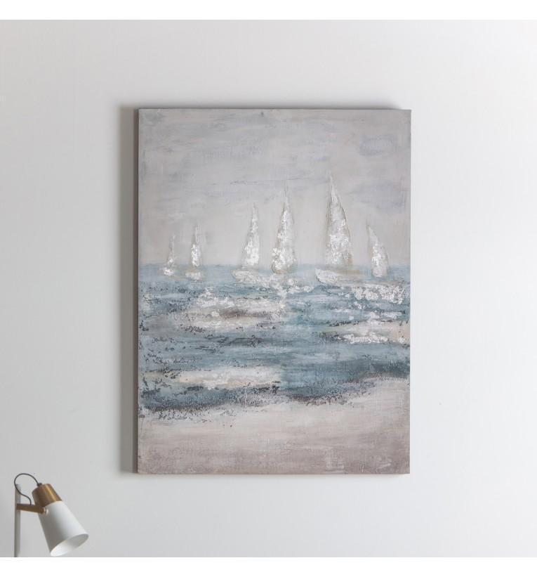Sea Waves Textured Canvas-abc