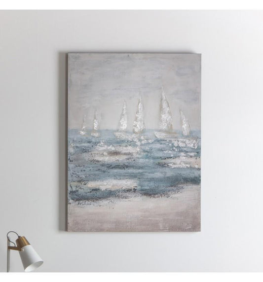 Sea Waves Textured Canvas-abc
