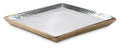 Aluminium and Mango Wood Ari Square Tray with Removable Parts-abc