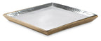Aluminium and Mango Wood Ari Square Tray with Removable Parts-abc