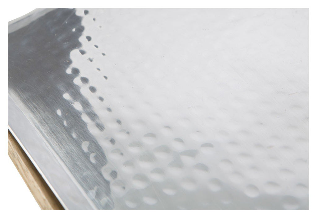 Aluminium and Mango Wood Ari Square Tray with Removable Parts-abc
