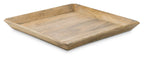 Aluminium and Mango Wood Ari Square Tray with Removable Parts-abc
