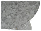 Austin Galvanized Iron Side Table - Silver Oxidize-abc