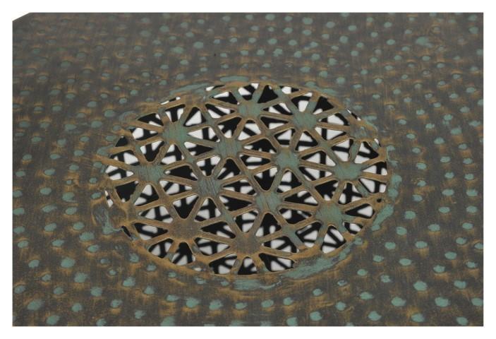 Set of 2 Kierala Cutwork Side Table - Copper/Green-abc