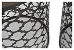 Set of 2 Taj Iron Cutwork Side Table - Bronze/Charcoal-abc