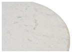 Pedastal Marble Iron Side Table - Antique Brass-abc
