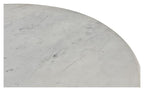Pedastal Marble Iron Bar Table - Antique Brass-abc