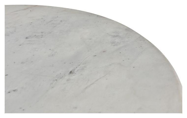 Pedastal Marble Iron Bar Table - Antique Brass-abc