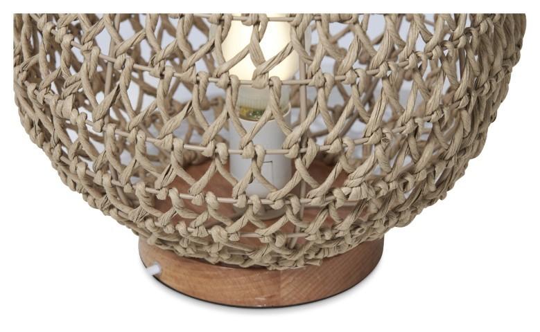 Capri Natural Woven Table Lamp Medium - Brown-abc