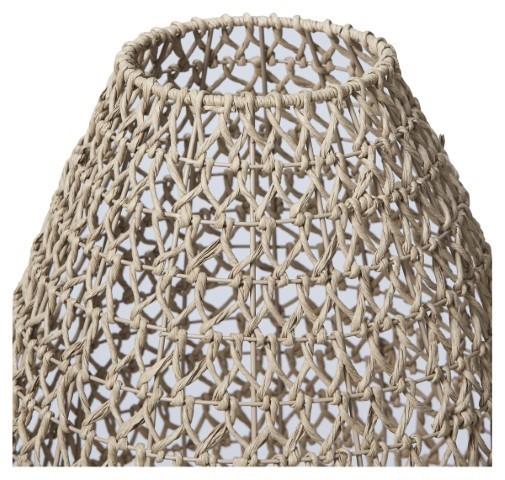 Capri Natural Woven Table Lamp Large - Brown-abc