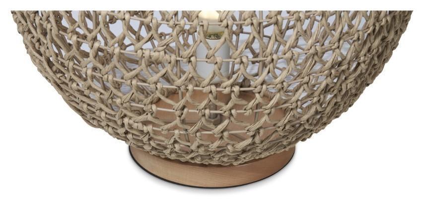 Capri Natural Woven Table Lamp Large - Brown-abc