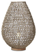 Capri Natural Woven Table Lamp Large - Brown-abc
